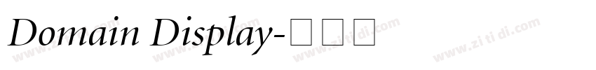 Domain Display字体转换